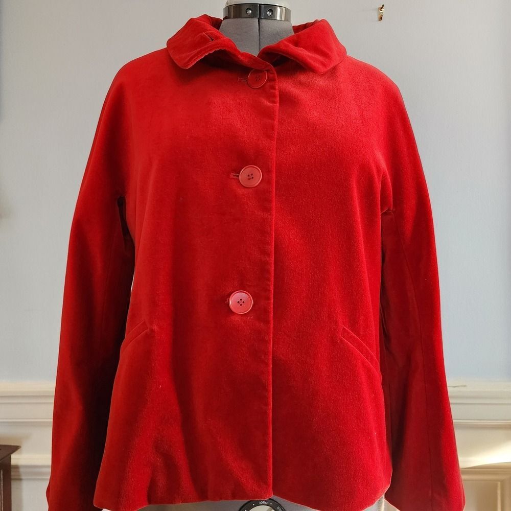 Talbots Red Velvet Jacket size 12P - Picture 4 of 10